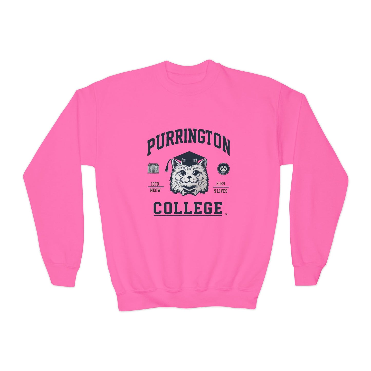 Purrington College - Youth Crewneck Sweatshirt