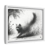 Gallery Canvas Wraps - Charcoal Garden Cat #4 - Framed