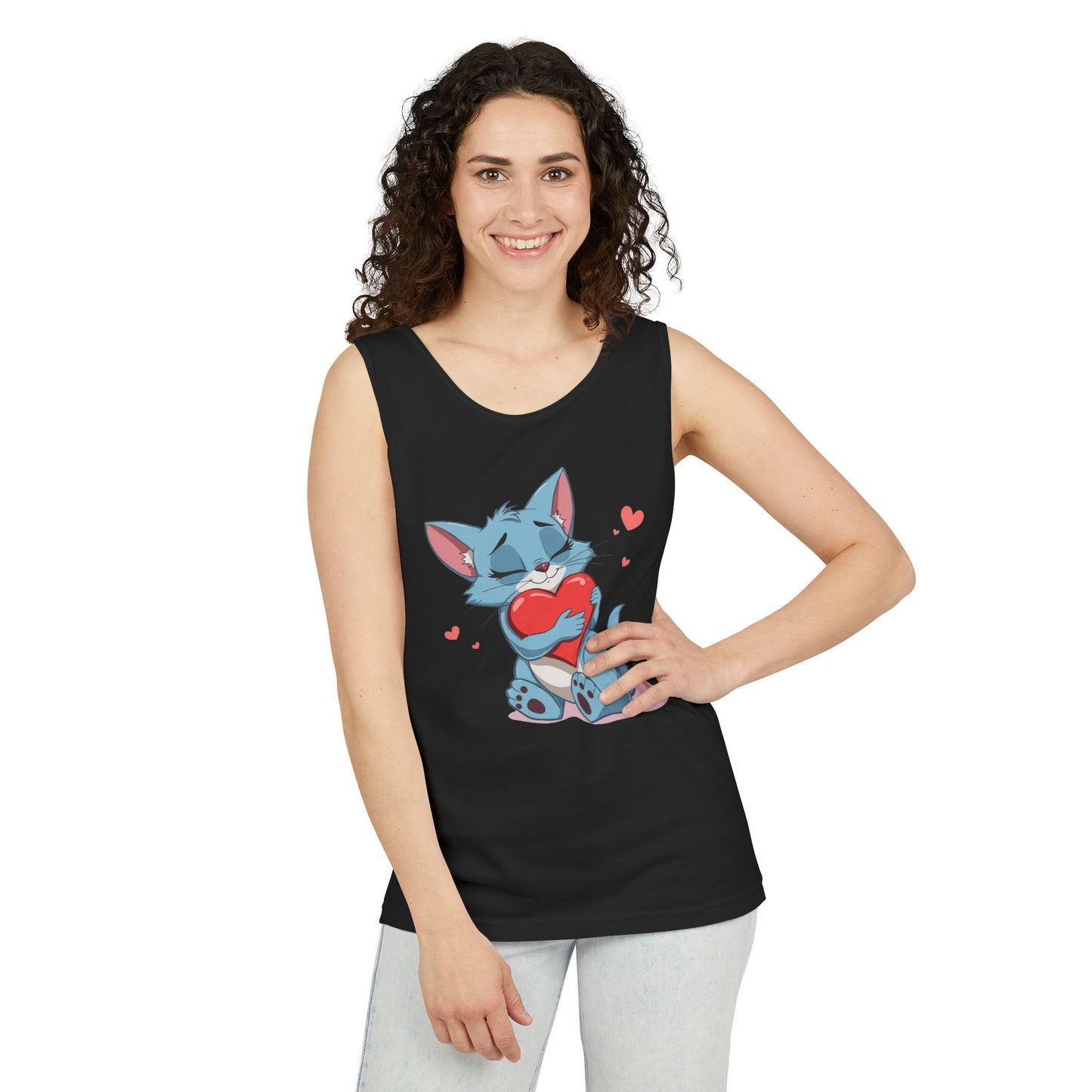 Cat Love - Unisex Garment-Dyed Tank Top