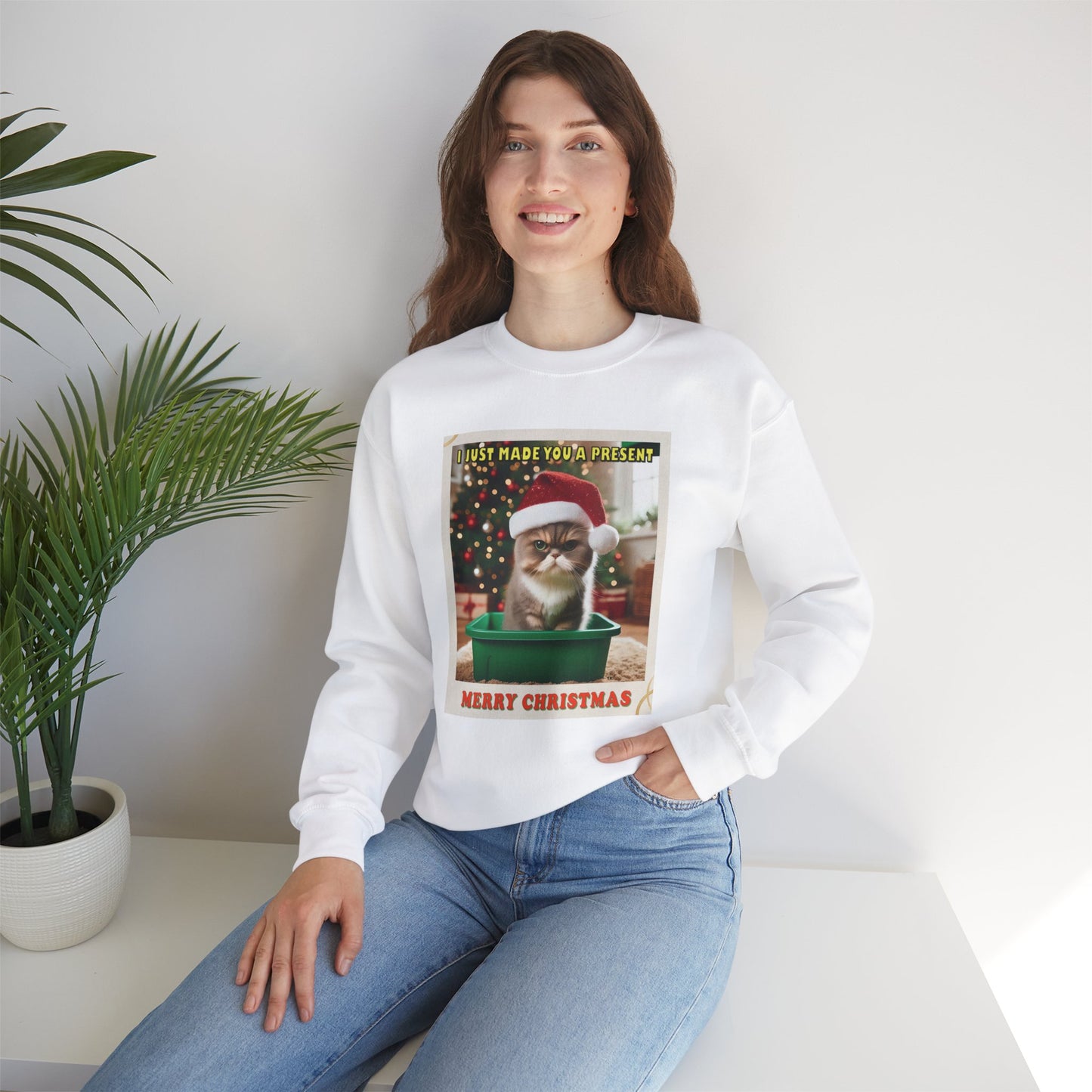 Christmas Present - Adult Unisex Heavy Blend™ Crewneck Sweatshirt (Two-Sided)