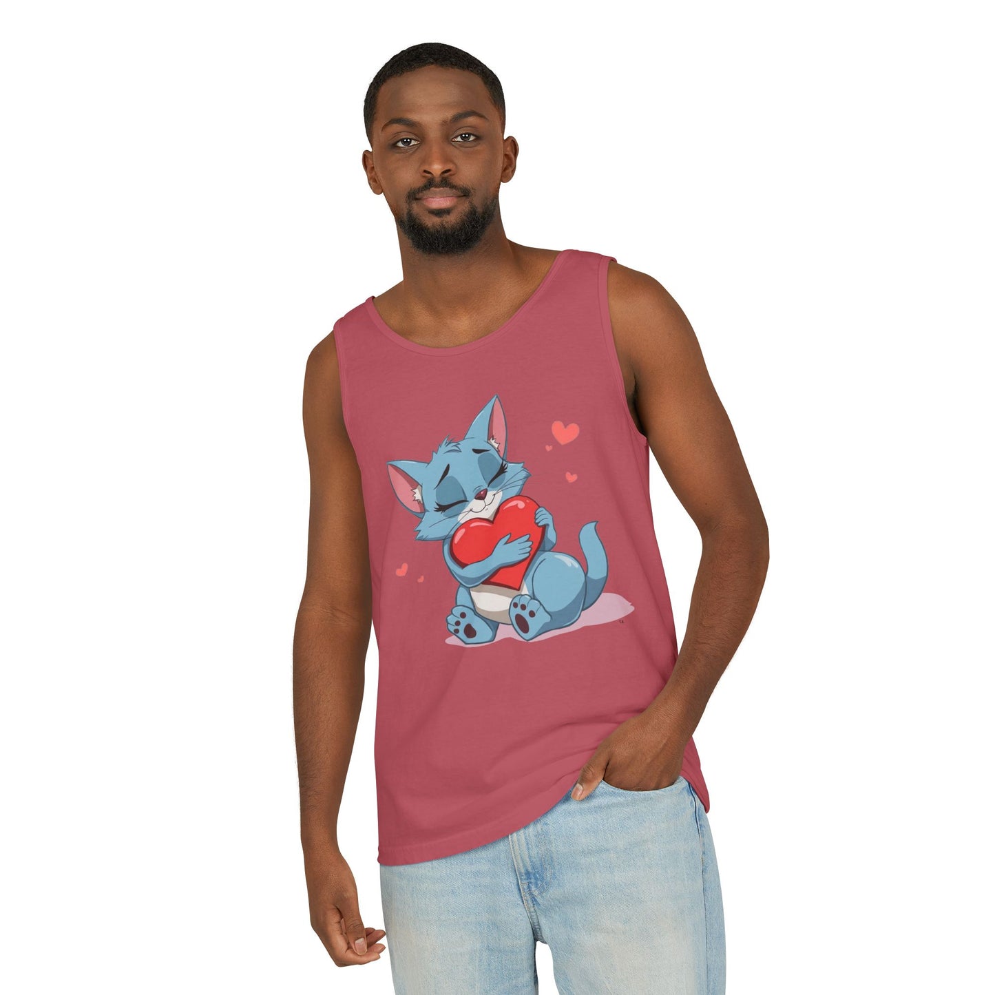 Cat Love - Unisex Garment-Dyed Tank Top