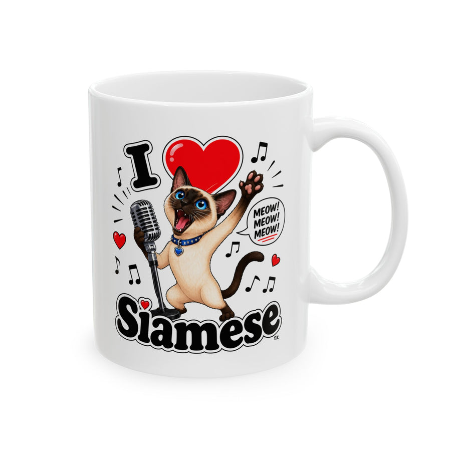 I ❤️ Siamese - Ceramic Mug, (11oz, 15oz)