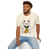 Maneki-Neko Repelling Cat - DOUBLE SIDED - Adult T-Shirt
