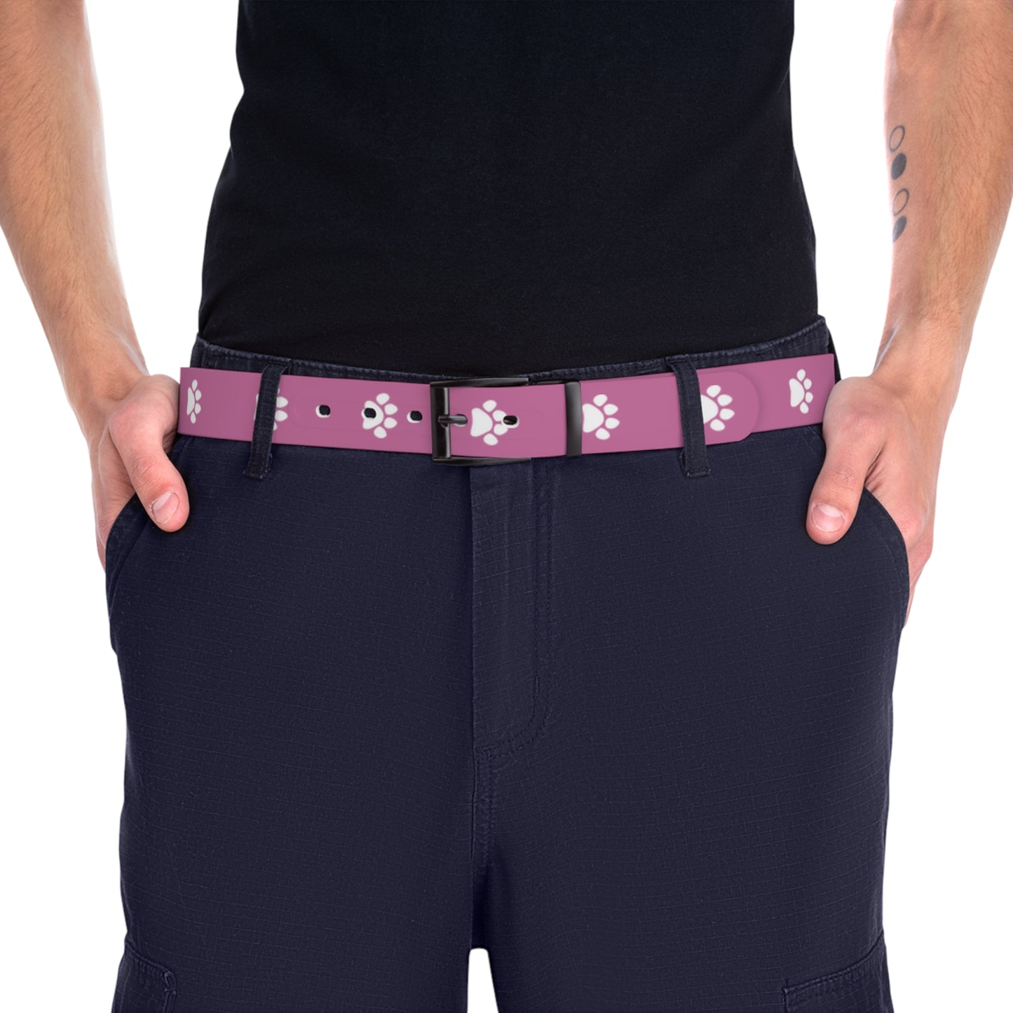 Paw Print Belt - Pink