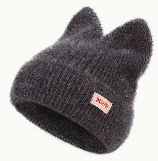 Beanie with ears - Dark Gray