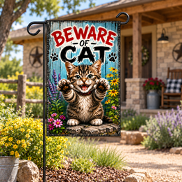 Beware of Cat - Garden Flag