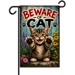 Beware of Cat - Garden Flag