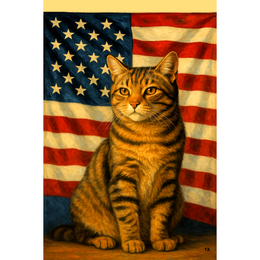 Patriotic Cat - Garden Flag