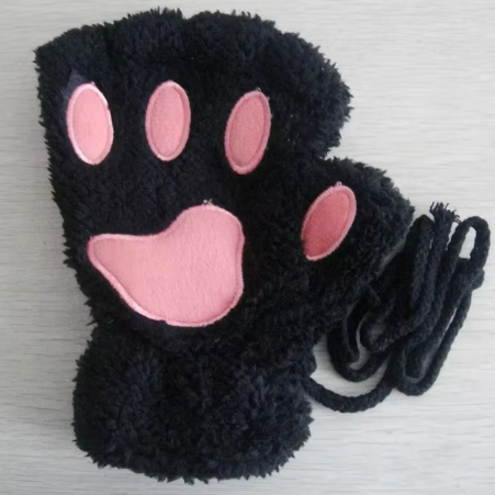 Paw Glove - Brown, White, Black