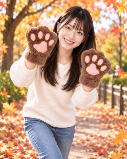 Cute Cat Claw Paw Gloves