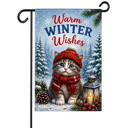 Warm Winter Wishes - Garden Flag
