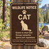 Wildlife Notice: Cat – 8" x 12" Metal Tin Sign