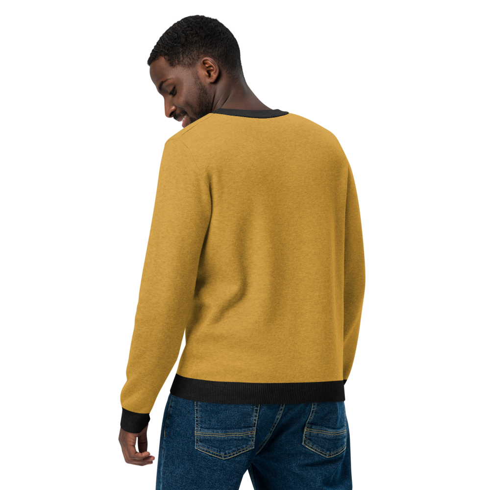 Smiley - Gold Knitted crew neck sweater